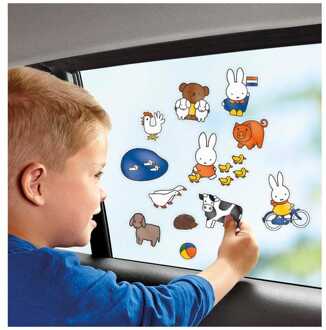 Raam/autoraam kinder stickers - 4 velletjes - Nijntje thema - Raamstickers