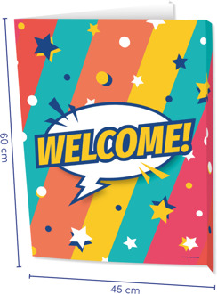 Raambord 'Welcome' Rainbow Multikleur - Print