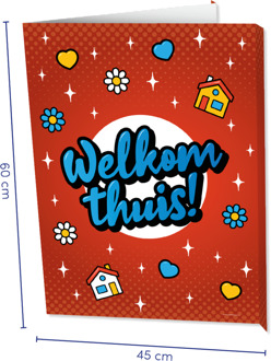 Raambord Welkom Thuis Cartoon Multikleur - Print