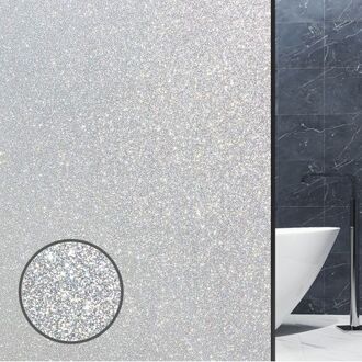 Raamfolie HR++ 60x200cm - Isolerend & Zonwerend - Anti inkijk - Statisch - Glitter Wit