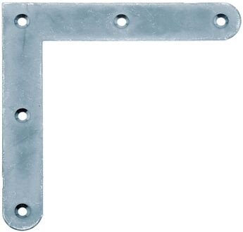 Raamhoek Afgeronde Uiteinden Galvanisch Blauw 120x120x20mm
