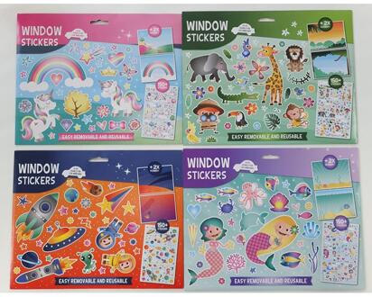 Raamstickers 150 stuks met 2 scenes verschillende