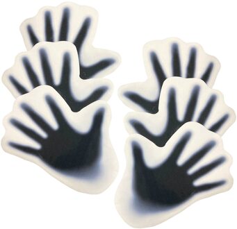Raamstickers Handen Halloween (6st) Zwart
