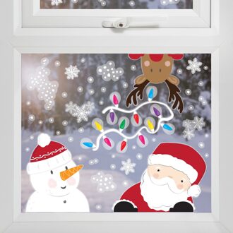 Raamstickers Kerstfiguren Multikleur - Print