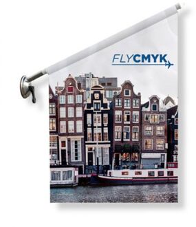 Raamvlaggen bedrukken - full color bedruk en snel geleverd! drukken