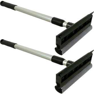 Raamwisser auto - 2x - uitschuifbaar - plastic handvat - 40 tot 70 cm - telescopisch - raamtrekker