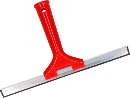 Raamwisser/raamtrekker - kunststof handvat - rood - 25 cm breed