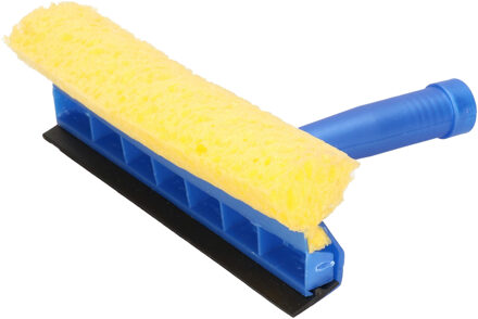 Raamwisser/raamtrekker Met Spons En Kunststof Handvat 23 Cm - Raamwissers Blauw