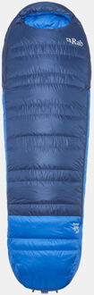 RAB Ascent -6C / 20F Slaapzak Blauw - Left Regular