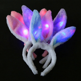 Rabbit Ears Hair Clip Children Luminous Headdress Headwear LED Headband Accessories Colours Random Delivery