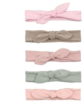 Rabbit Ears Solid Cotton Baby Headbands For Girls Elastic Handmade Adjustable Fashion Baby Hairband Newborn Hair Accessories