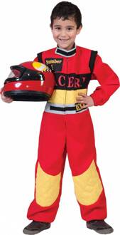 Race coureur carnaval verkleed pak voor kinderen 152