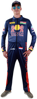 Race coureur overall - grote maat - voor heren - verkleedkleding - Dutch Racing Team Blauw