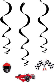 Race Decoratieswirls (3st) Multikleur - Print