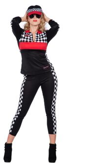 Race Girl Kostuum Formule 1 Zwart, Multikleur - Print