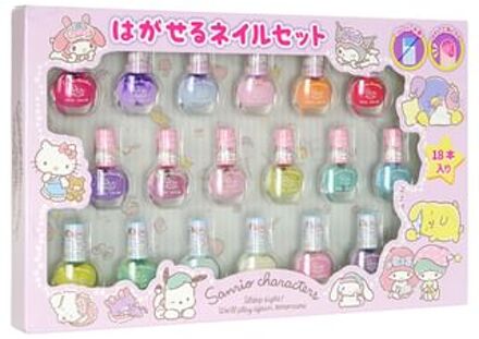 Race Sanrio Characters Peelable Nail Polish Set 18 pcs