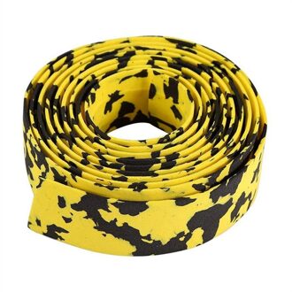 Racefiets Bar Handvat Band Tape Taaiheid Trillingen Demping Anti-Vibratie Eva Pu Gebogen Stuur Bar Tape Handvat Riem wrap geel