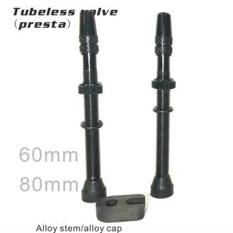 Racefiets Mtb Bicyle Tubeless Ventiel 60Mm 80Mm Presta Legering Materialen Andonized Messing Kern 60mm 2 stk