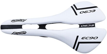 Racefiets Seat Ergonomische Groef Fietszadel 3D Padding Nylon Fiber Stalen Boog Professionele Fietsen Zetels Fietsonderdelen wit