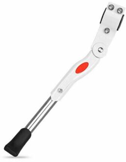 Racefiets Stand Cyclus Prop Side Rear Kick Stand Heavy Duty Verstelbare Mountainbike Fiets Fiets Stand wit