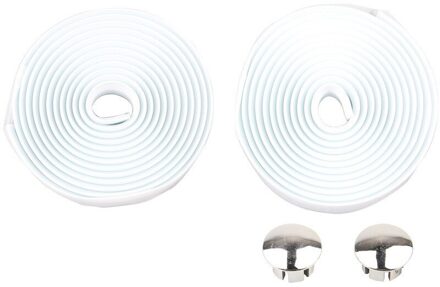 Racefietsen Fiets Stuurlint Balck Antislip Waterdichte Bartape Zachte Eva Spons Tape Zwart Twee Bar Pluggen 1009 wit