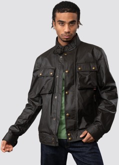 Racemaster Heren Waxed Katoenen Compacte Field Jacket - maat Olijf