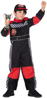 Racemaster Kostuum Karter Kind Zwart