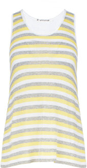 Racer back Gestreepte Top Geel - XL