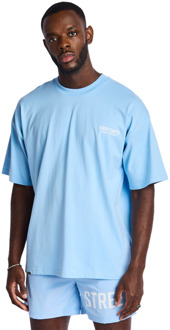 Racer T-shirts Heren - Blauw - Maat L Blue