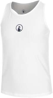 Racerback Tanktop Meisjes-Wit,Donkerblauw - 152