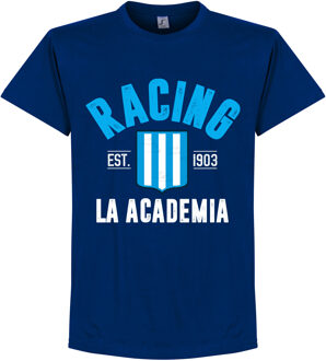 Racing Club Established T-Shirt - Navy Blauw - L