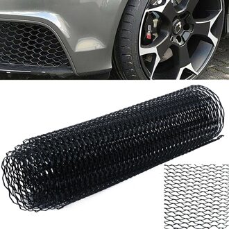 Racing Grills Hexagon Mesh Netto Sheet Auto Auto Bumper Body Zwart Exterieur Onderdelen Warmteafvoer 100*33CM Universele