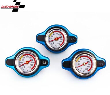 Racing Kleine Size Thermost Radiator Cap Cover + Water Temp Gauge 0.9BAR Of 1.1BAR Of 1.3 Bar Cover Geen Logo (Grote En Kleine Hoofd) groot hoofd 0.9