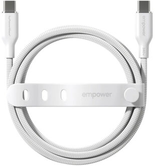 Racing USB-C naar USB-C Oplaadkabel - 240W - 2 meter - Silver White Zilver - 2m