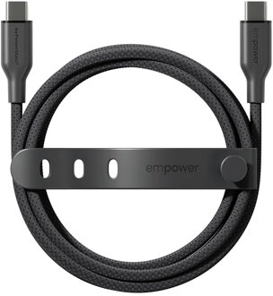 Racing USB-C naar USB-C Oplaadkabel - 60W - 1,2 meter - Space Black Zwart - 2m
