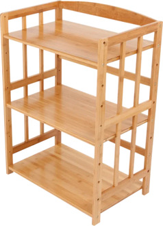 Rack floor-to-ceiling multi-layer oven microwave oven rack solid wood pot lid storage cabinet living room