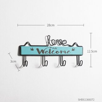 Rack Haken Moderne Silplicity Stijl Houten Muur Gemonteerde Rekken Kapstok Opbergrek Thuis Decoratieve Sleutel Hanger Kapstok blauw an zwart-S