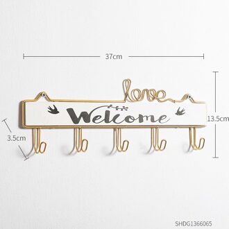 Rack Haken Moderne Silplicity Stijl Houten Muur Gemonteerde Rekken Kapstok Opbergrek Thuis Decoratieve Sleutel Hanger Kapstok wit an goud-L