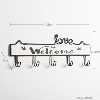 Rack Haken Moderne Silplicity Stijl Houten Muur Gemonteerde Rekken Kapstok Opbergrek Thuis Decoratieve Sleutel Hanger Kapstok wit an zwart-L