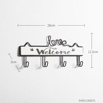 Rack Haken Moderne Silplicity Stijl Houten Muur Gemonteerde Rekken Kapstok Opbergrek Thuis Decoratieve Sleutel Hanger Kapstok wit an zwart-S