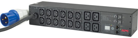 Rack PDU, Metered, 0U/2U, 32A, 230V, (12x) C13 & (4x) C19, IEC 309 32A stekker