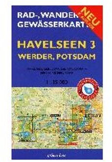 Rad-, Wander- und Gewässerkarte Havelseen 3: Werder, Potsdam 1 : 35 000