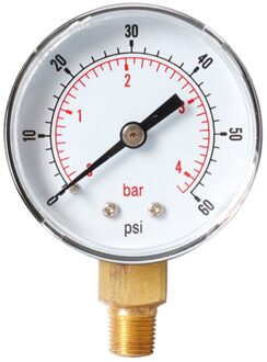 Radiale Manometer 1/8 "BSP Draad 0-60psi 0-4bar Dial Pneumatische Hydraulische Luchtdrukmeter