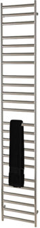 Radiator Athena Met Digitale Thermosstaat 50x160 cm Geborsteld RVS Chroom EH Design