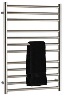 Radiator Athena Met Digitale Thermosstaat 60x80 cm Geborsteld RVS Chroom EH Design