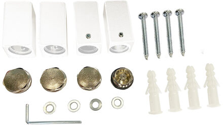 Radiator Bevestigingsset -  Wit - tbv Sierradiator Tower
