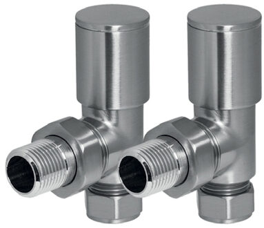 Radiator Kraantjes Haaks Gepolijst RVS