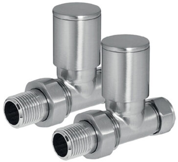 Radiator Kraantjes Recht Gepolijst Chroom EH Design