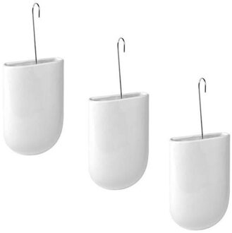 Radiator luchtbevochtigers - Pakket van 4x stuks - wit - met haak - 13,5 cm