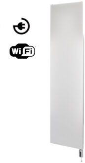 Radiator Sanicare Denso Met WiFi 180 x 40 cm Mat Wit Met Thermostaat Chroom Linksonder